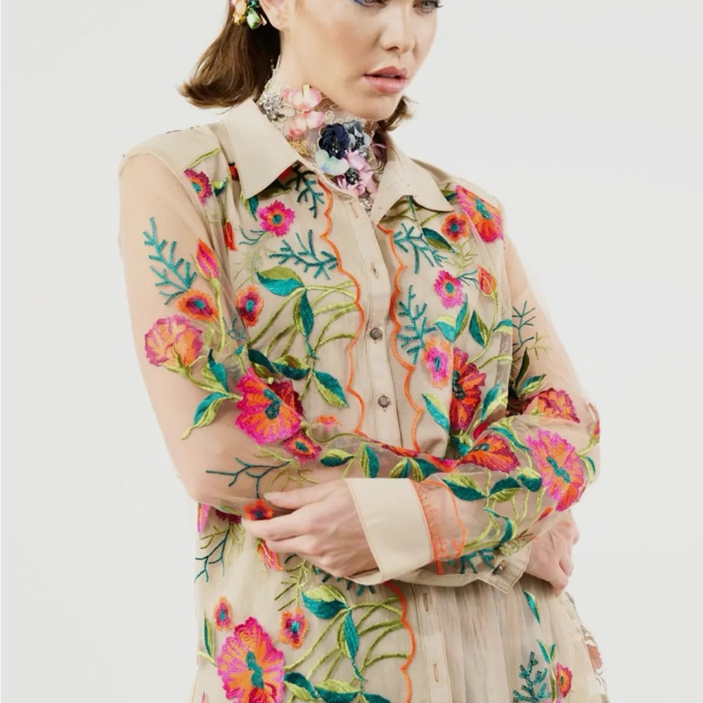 Vintage Tulips   Blouse by Aratta